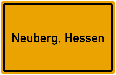 Ortsschild von Gemeinde Neuberg, Hessen in Hessen