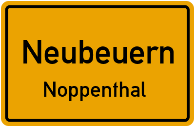 Ortsschild Neubeuern Noppenthal