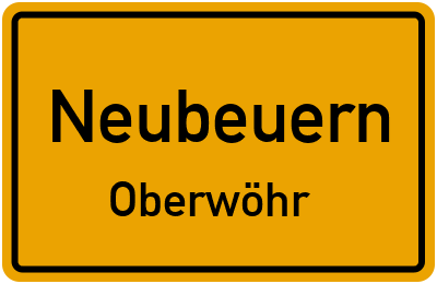 Straßenverzeichnis Neubeuern Oberwöhr