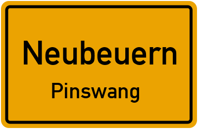 Ortsschild Neubeuern Pinswang
