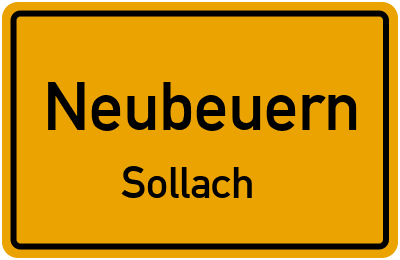 Ortsschild Neubeuern Sollach