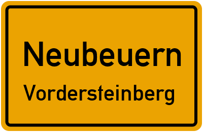 Ortsschild Neubeuern Vordersteinberg