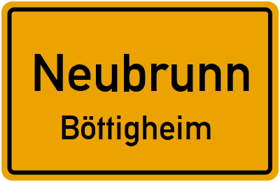 Ortsschild Neubrunn Böttigheim