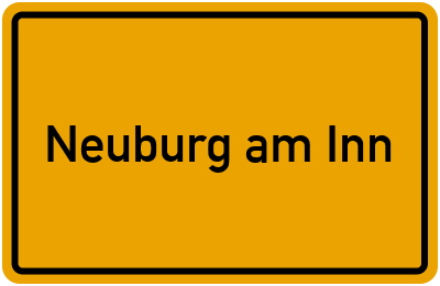 Ortsschild von Gemeinde Neuburg am Inn in Bayern