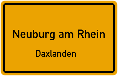 Straßenverzeichnis Neuburg am Rhein Daxlanden