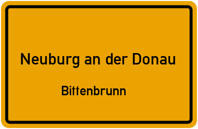 Straßenverzeichnis Neuburg an der Donau Bittenbrunn