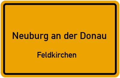 Straßenverzeichnis Neuburg an der Donau Feldkirchen
