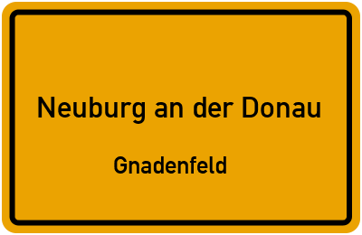 Straßenverzeichnis Neuburg an der Donau Gnadenfeld