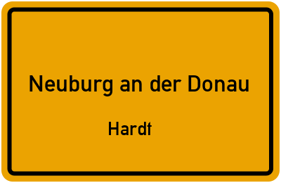 Straßenverzeichnis Neuburg an der Donau Hardt