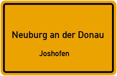 Straßenverzeichnis Neuburg an der Donau Joshofen