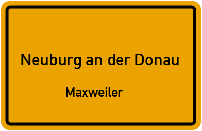 Straßenverzeichnis Neuburg an der Donau Maxweiler