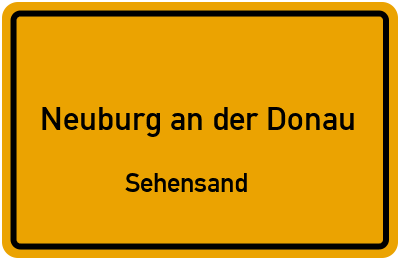 Straßenverzeichnis Neuburg an der Donau Sehensand