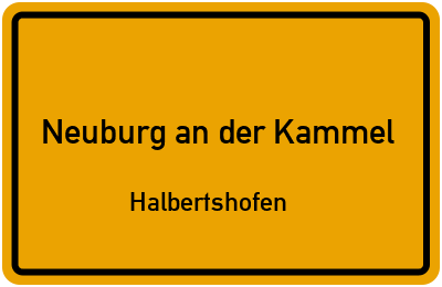 Straßenverzeichnis Neuburg an der Kammel Halbertshofen