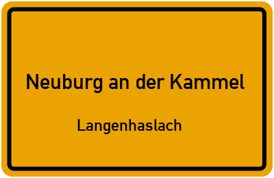 Straßenverzeichnis Neuburg an der Kammel Langenhaslach