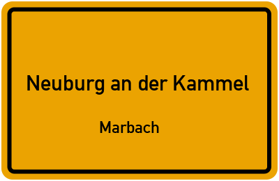 Straßenverzeichnis Neuburg an der Kammel Marbach