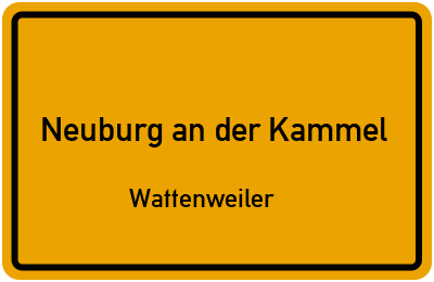 Straßenverzeichnis Neuburg an der Kammel Wattenweiler