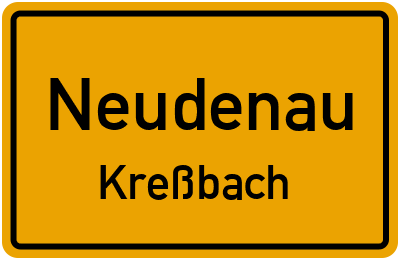 Ortsschild Neudenau Kreßbach