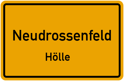Straßenverzeichnis Neudrossenfeld Hölle