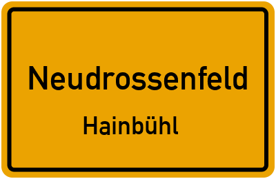 Straßenverzeichnis Neudrossenfeld Hainbühl
