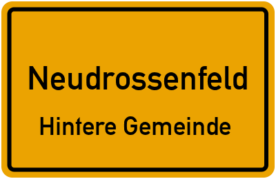 Straßenverzeichnis Neudrossenfeld Hintere Gemeinde