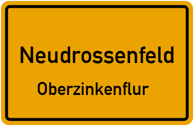 Straßenverzeichnis Neudrossenfeld Oberzinkenflur