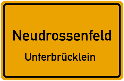 Straßenverzeichnis Neudrossenfeld Unterbrücklein