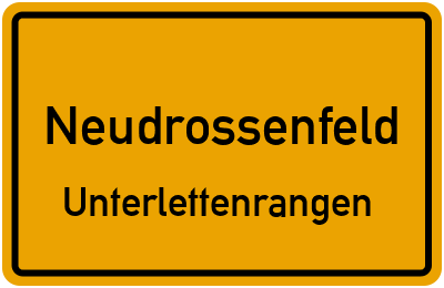 Straßenverzeichnis Neudrossenfeld Unterlettenrangen