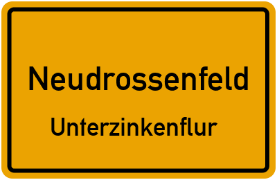 Straßenverzeichnis Neudrossenfeld Unterzinkenflur
