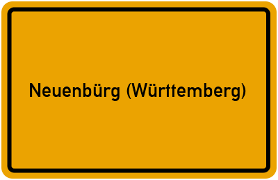 Ortsschild von Stadt Neuenbürg (Württemberg) in Baden-Württemberg