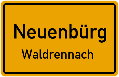 Ortsschild Neuenbürg Waldrennach