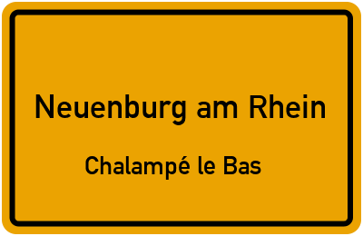 Straßenverzeichnis Neuenburg am Rhein Chalampé le Bas