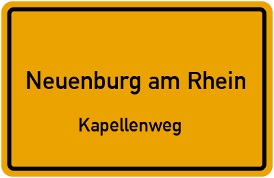 Straßenverzeichnis Neuenburg am Rhein Kapellenweg