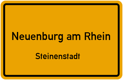 Straßenverzeichnis Neuenburg am Rhein Steinenstadt