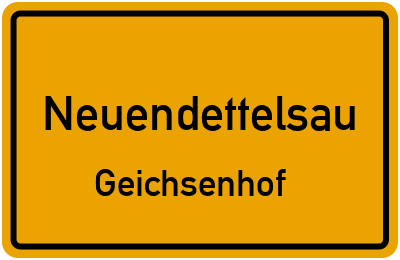 Ortsschild Neuendettelsau Geichsenhof
