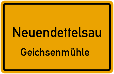 Straßenverzeichnis Neuendettelsau Geichsenmühle