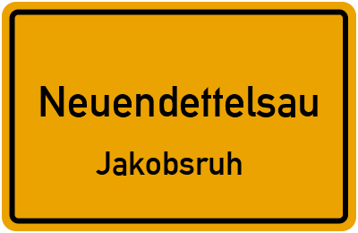 Ortsschild Neuendettelsau Jakobsruh