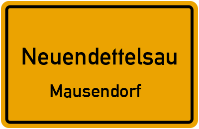 Ortsschild Neuendettelsau Mausendorf