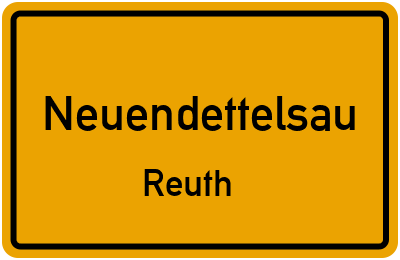 Ortsschild Neuendettelsau Reuth