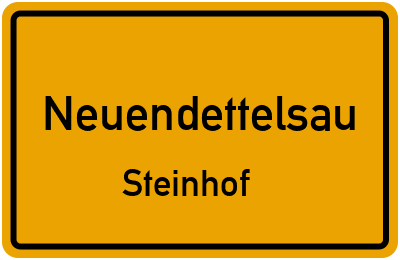 Ortsschild Neuendettelsau Steinhof