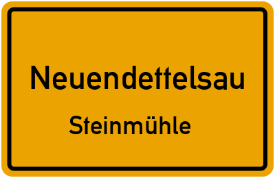 Ortsschild Neuendettelsau Steinmühle