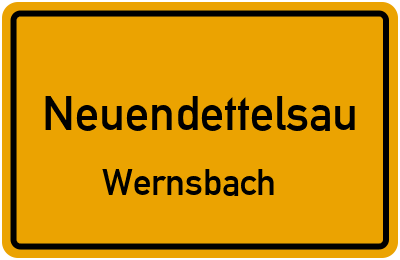 Ortsschild Neuendettelsau Wernsbach
