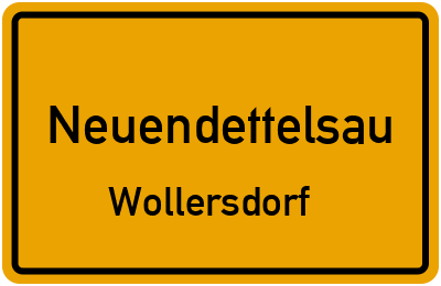 Ortsschild Neuendettelsau Wollersdorf