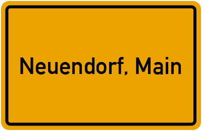 Ortsschild von Gemeinde Neuendorf, Main in Bayern