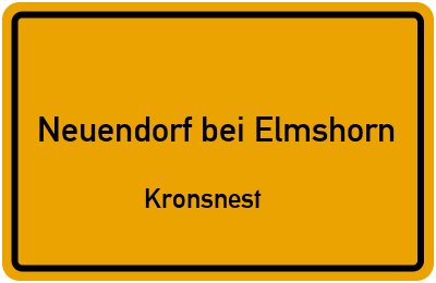 Straßenverzeichnis Neuendorf bei Elmshorn Kronsnest