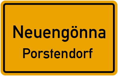 Straßenverzeichnis Neuengönna Porstendorf