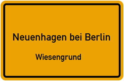 Straßenverzeichnis Neuenhagen bei Berlin Wiesengrund