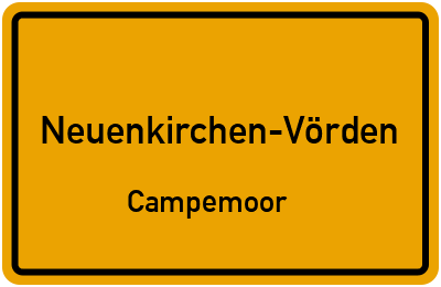 Straßenverzeichnis Neuenkirchen-Vörden Campemoor