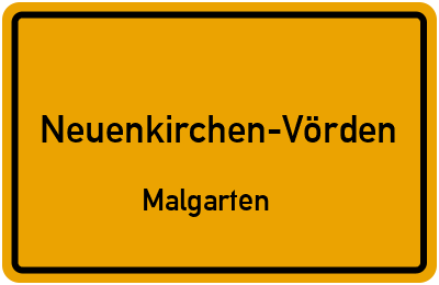 Straßenverzeichnis Neuenkirchen-Vörden Malgarten