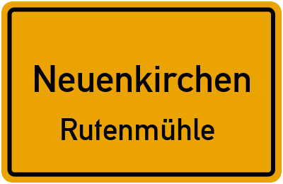 Ortsschild Neuenkirchen Rutenmühle