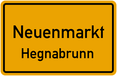 Straßenverzeichnis Neuenmarkt Hegnabrunn